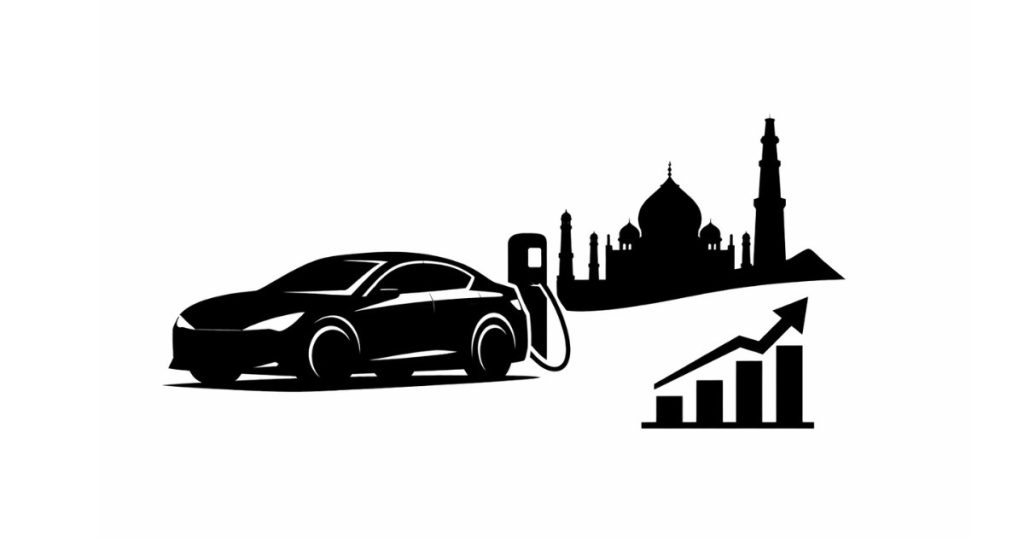 Next Gen EVs to Watch in 2026 represented by a sleek electric car charging with rising market growth symbol in a minimal editorial style.