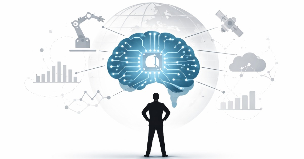 AI Impact Summit 2026 Delhi minimalist editorial illustration symbolizing global AI leadership and innovation.