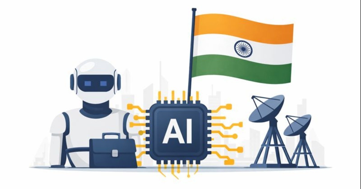 India Unveils 5 Major AI Infrastructure Plans concept illustration.
