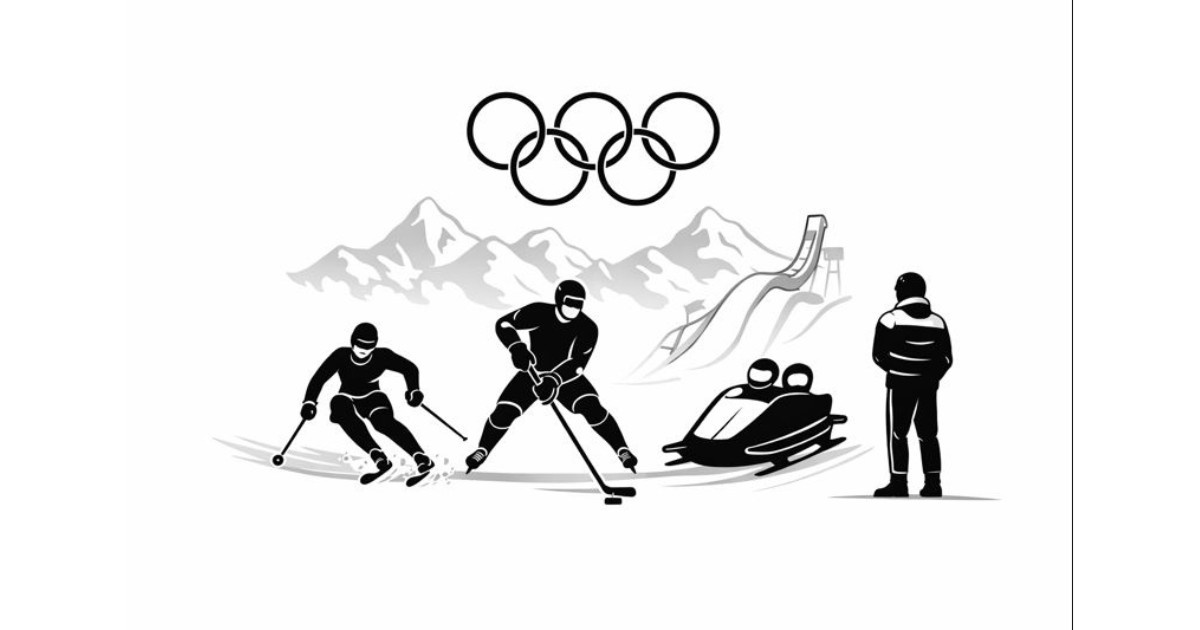 Winter Olympics Highlights final events illustration.