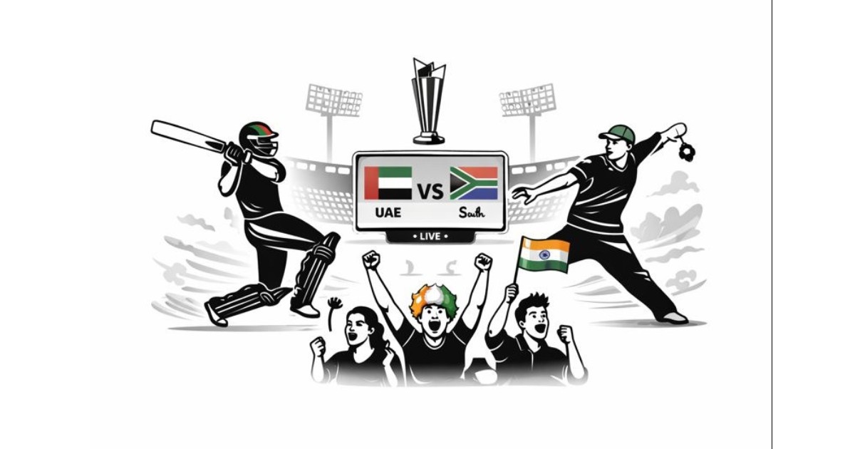 T20 World Cup Buzz cricket match illustration.