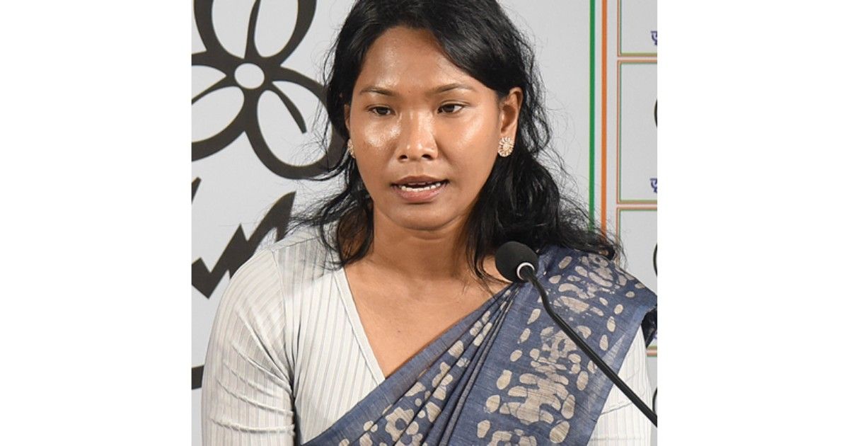 Swapna Barman during a public appearance amid uncertainty over her Trinamool Congress candidature
