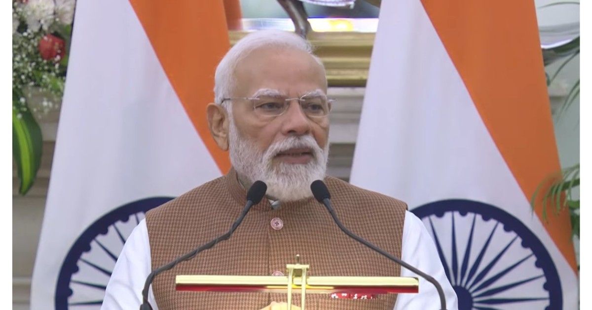 Narendra Modi and Nepal Prime Minister Balendra Shah during official engagement