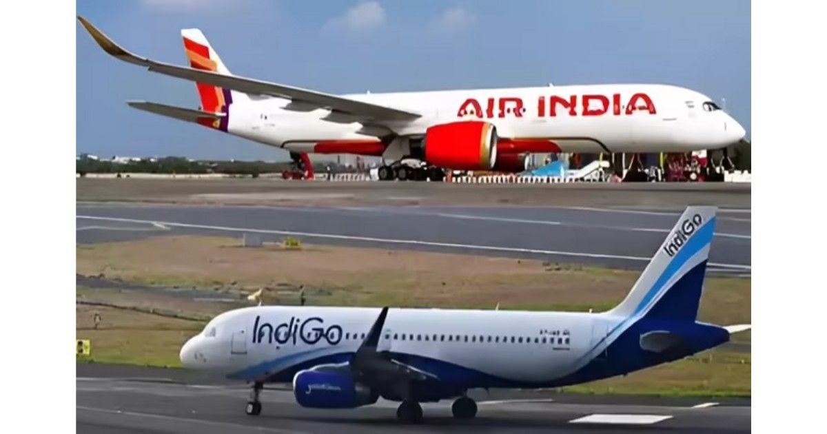Air India and IndiGo aircraft amid travel advisory for Gulf routes