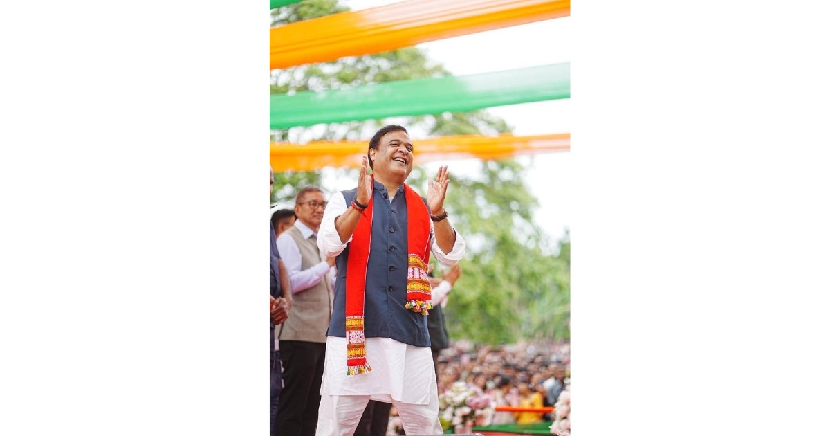 2026 elections CM Himanta Biswa Sarma campaigning for BJP candidate Jitu Goswami