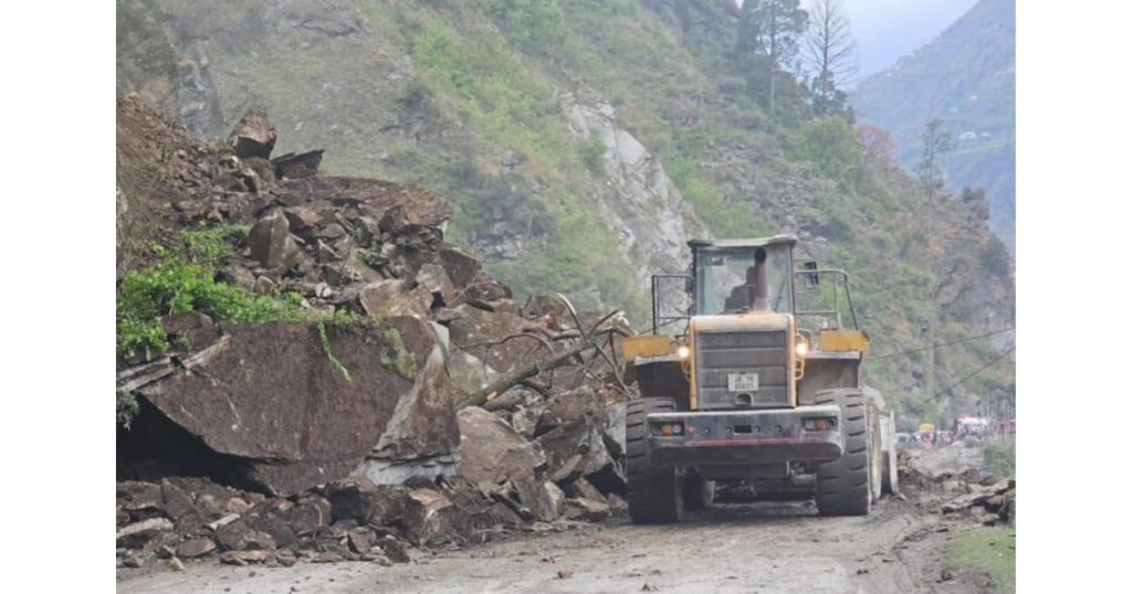 Landslides block Jammu-Srinagar National Highway in Ramban as vehicles remain stranded