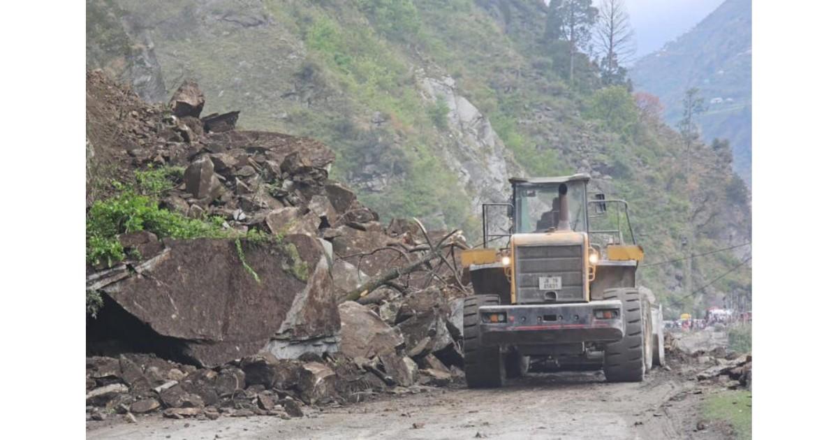 Landslides block Jammu-Srinagar National Highway in Ramban as vehicles remain stranded