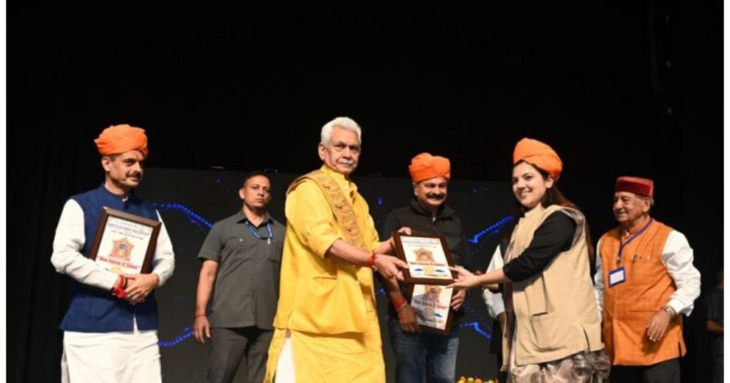 Manoj Sinha attending Mata Sukrala musical opera at Abhinav Theatre Jammu