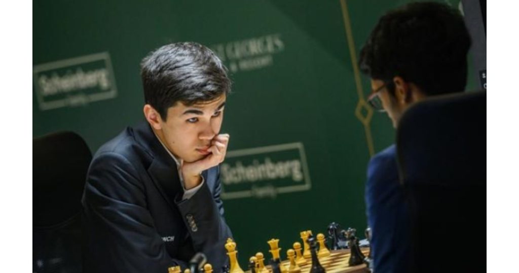 FIDE Candidates 2026 Javokhir Sindarov playing chess against R Praggnanandhaa