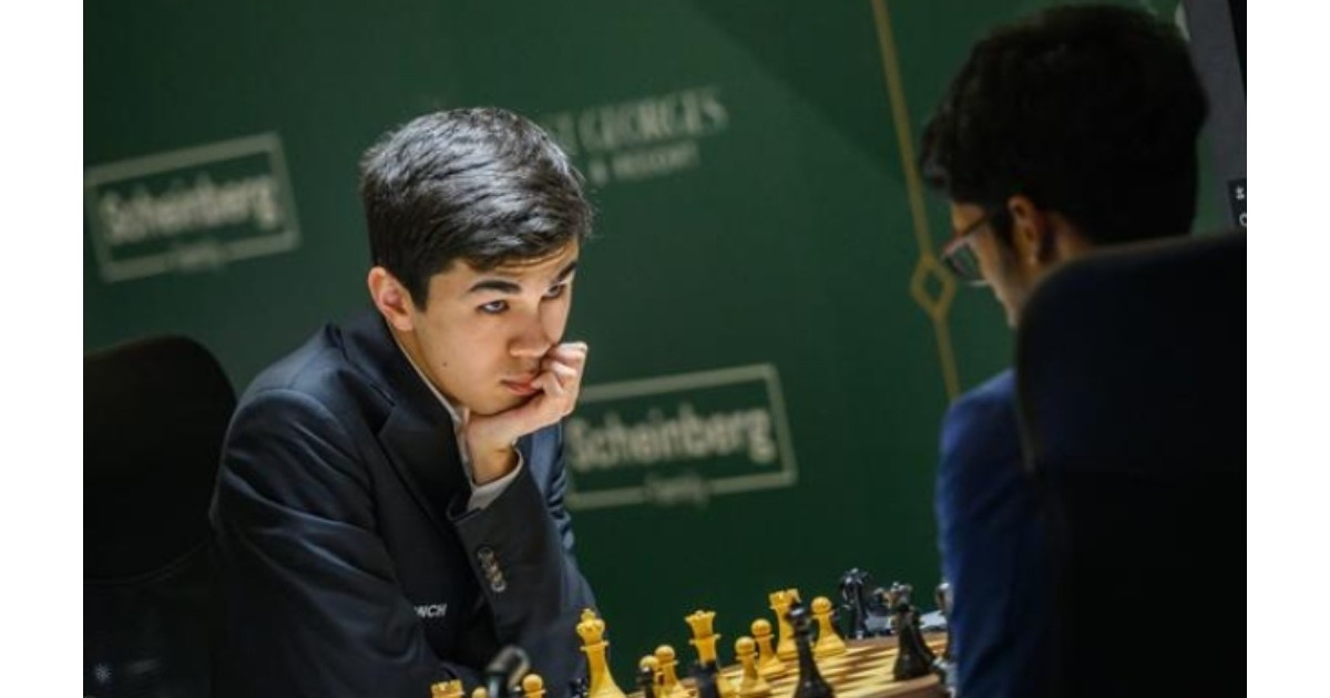 FIDE Candidates 2026 Javokhir Sindarov playing chess against R Praggnanandhaa
