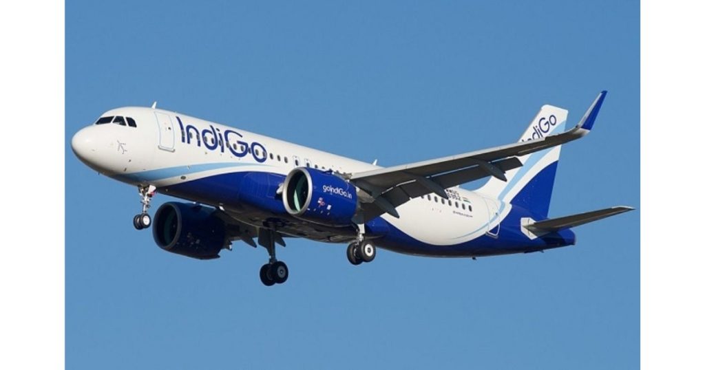 IndiGo aircraft with summer sale discount banner for 2026 travel bookings