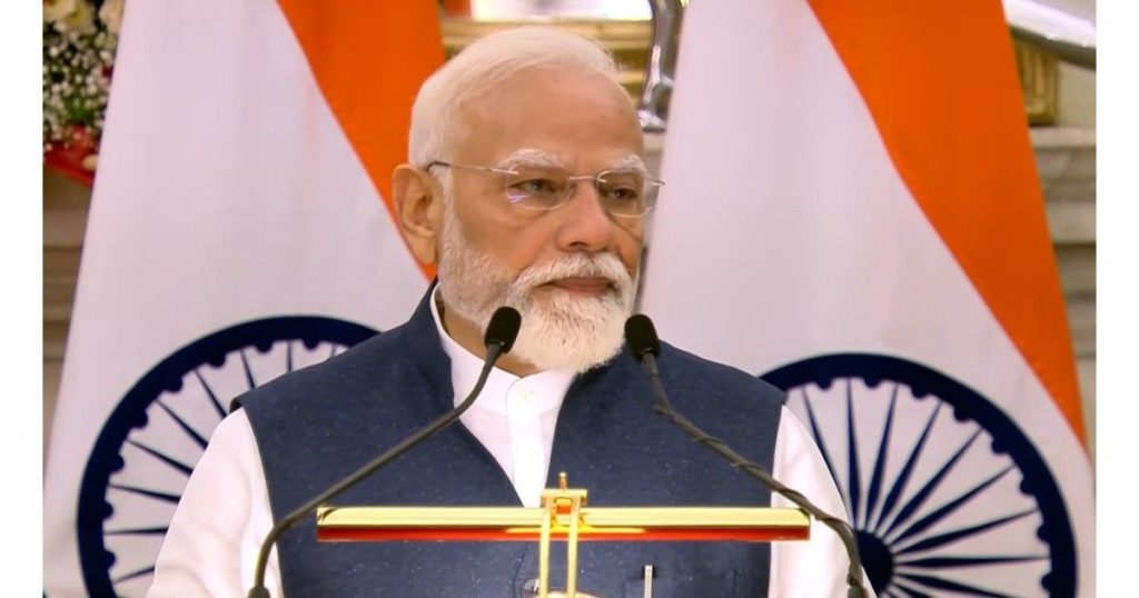 PM Narendra Modi speaking about Nari Shakti and women empowerment in India