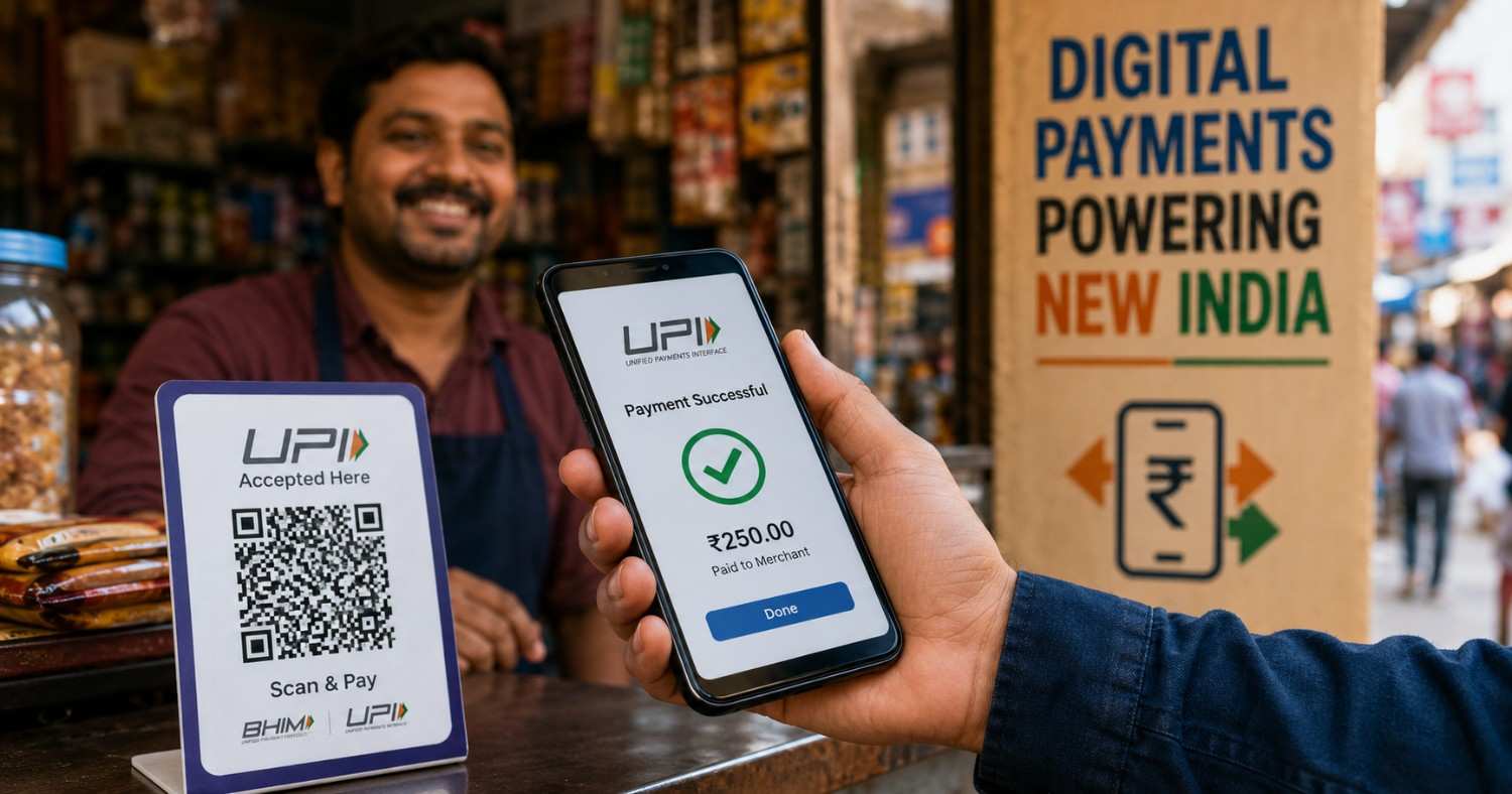 digital payments QR code digital India smartphone transaction