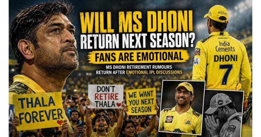 Emotional MS Dhoni stadium moment during IPL match