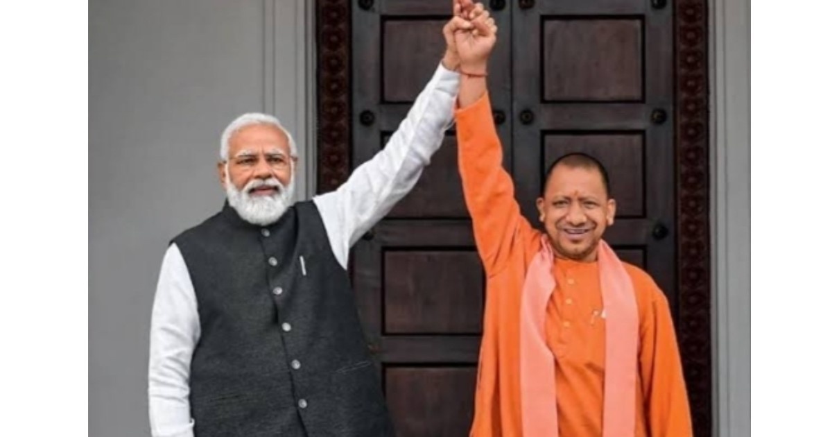 Yogi Adityanath addressing rally during assembly elections