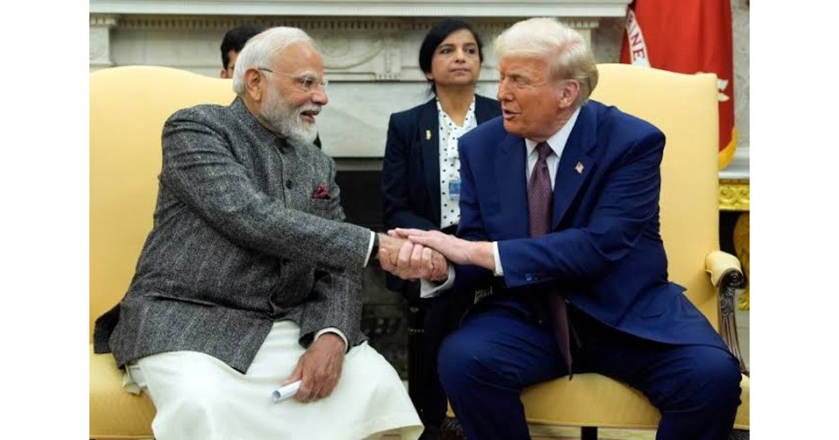 Donald Trump and Narendra Modi meeting