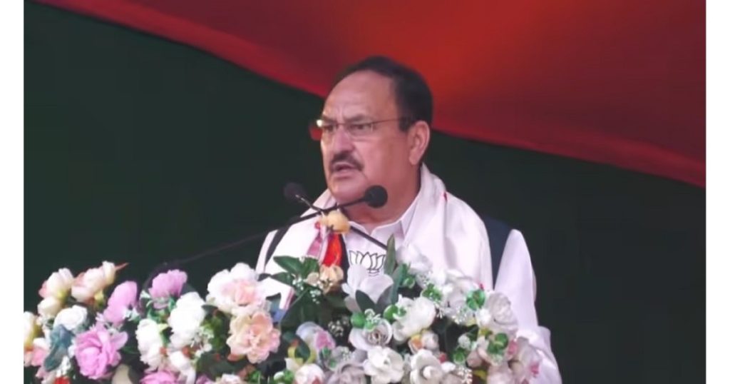 JP Nadda during BJP event in Assam