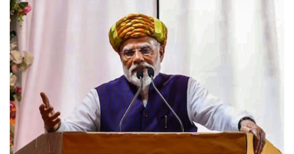 PM Modi addressing public rally during Gujarat visit