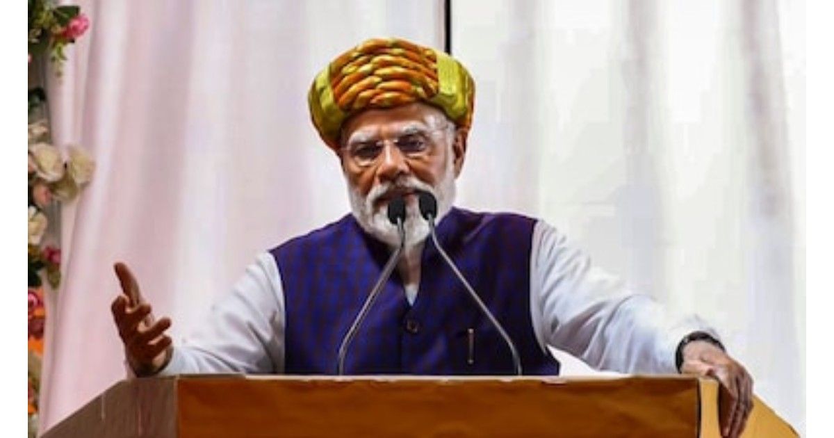 PM Modi addressing public rally during Gujarat visit