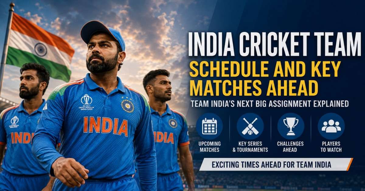 India Cricket Team Schedule and Key Matches Ahead featuring Team India players preparing for upcoming international matches