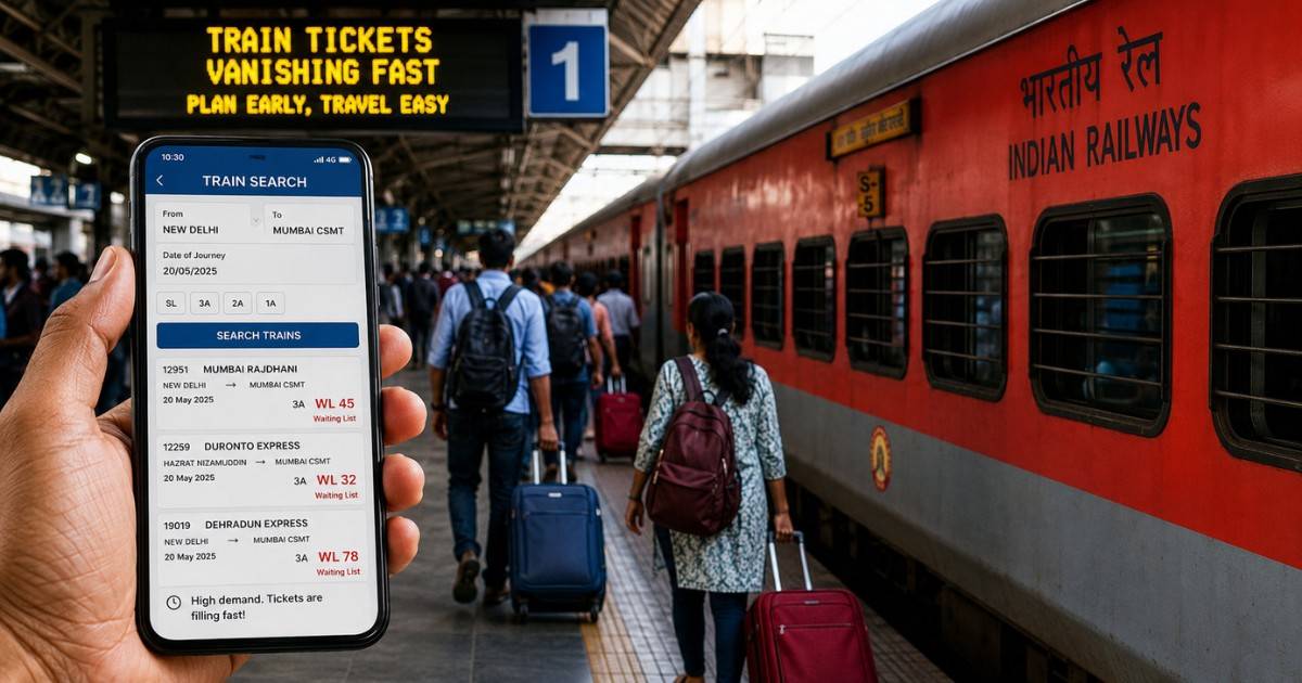 train tickets selling out fast during Indian Railways summer travel rush